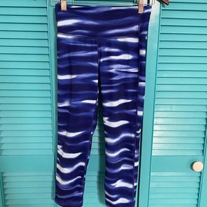 athleta multi blue leggings